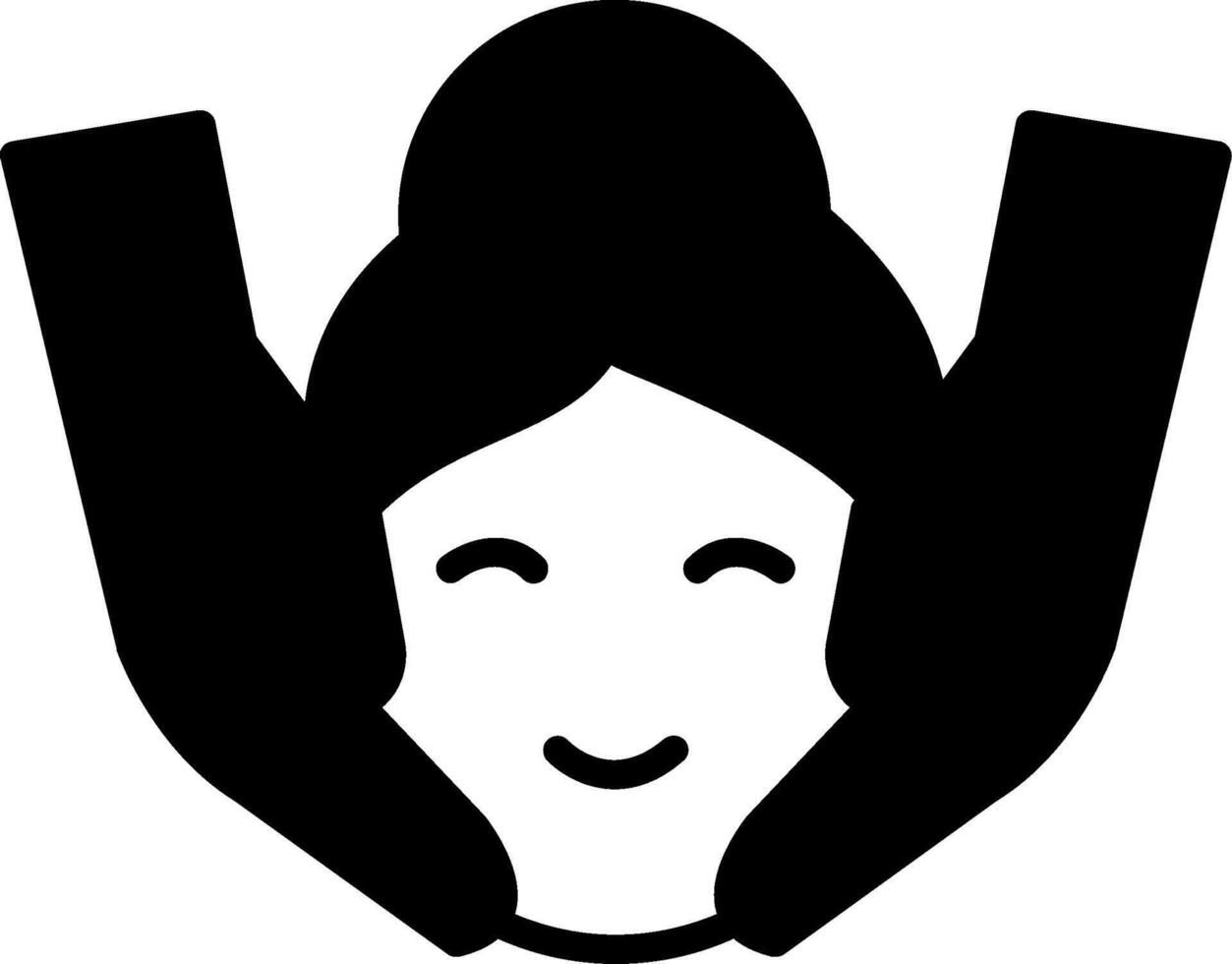 Relaxing Facial Massage Treatment vector