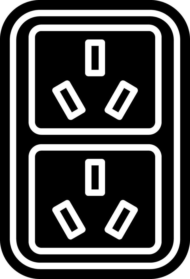 Surge-Protected Wall Socket Plug vector
