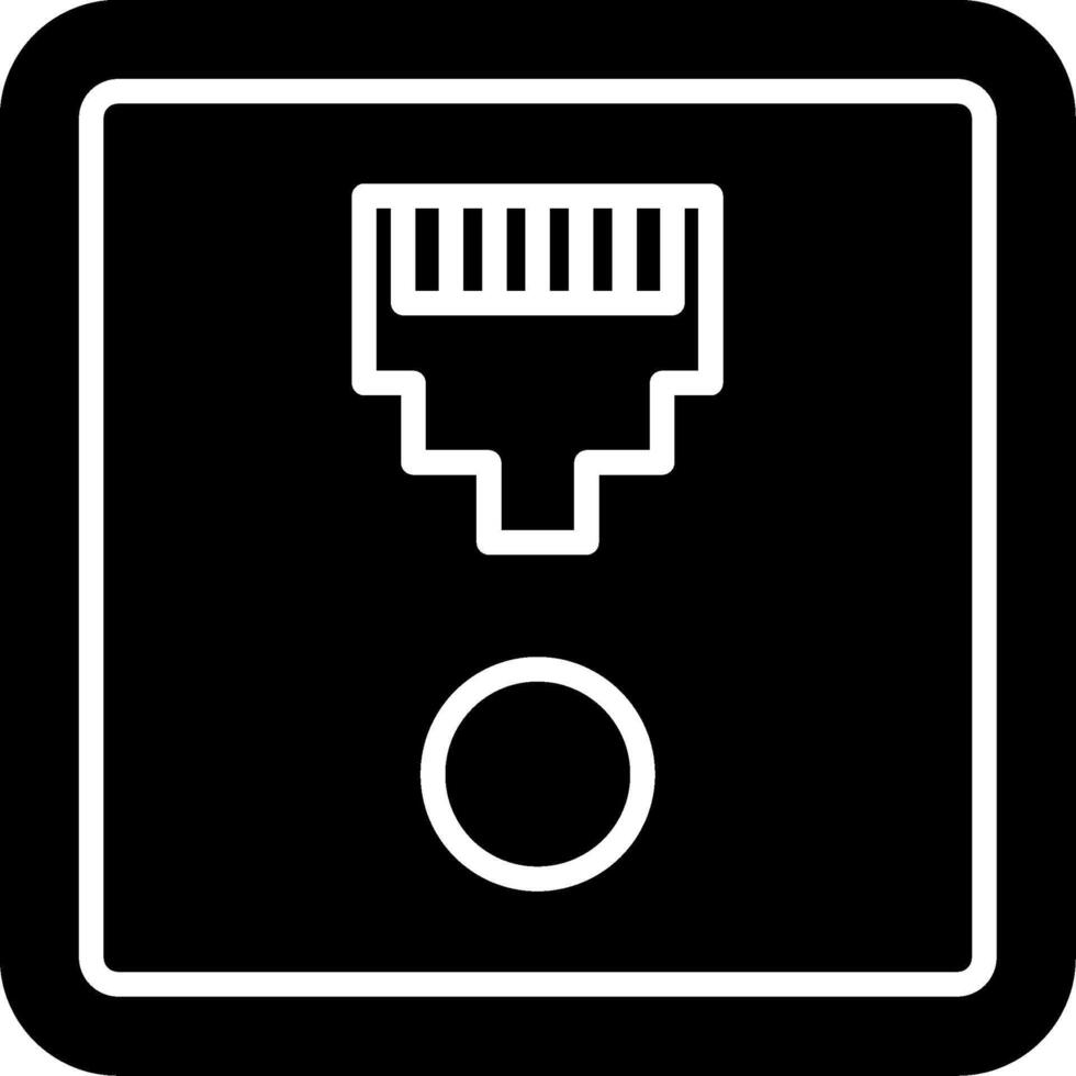 Wired Ethernet Network Socket vector