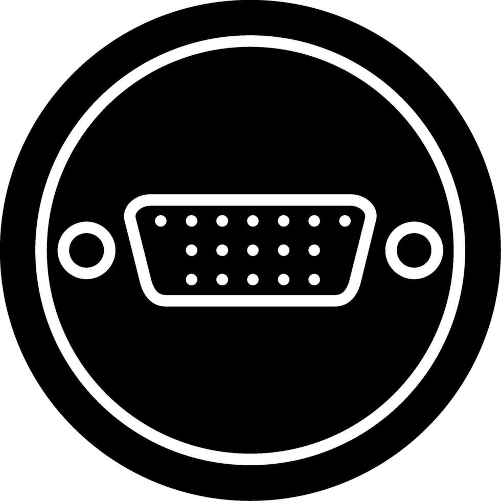 DisplayPort Monitor Interface Plug vector