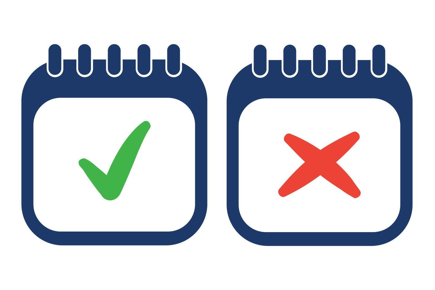 Check Mark Calendar Glyph Style vector