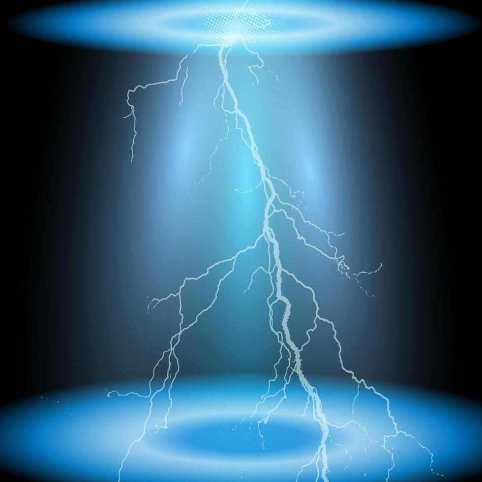 abstract blue thunderbolt background power technology backdrop vector