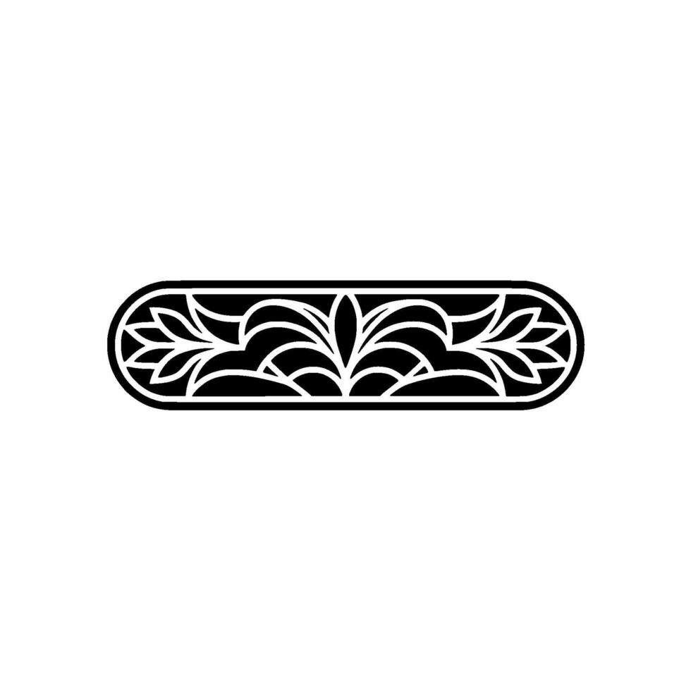 Minimalist Floral Pattern Element on White Background vector