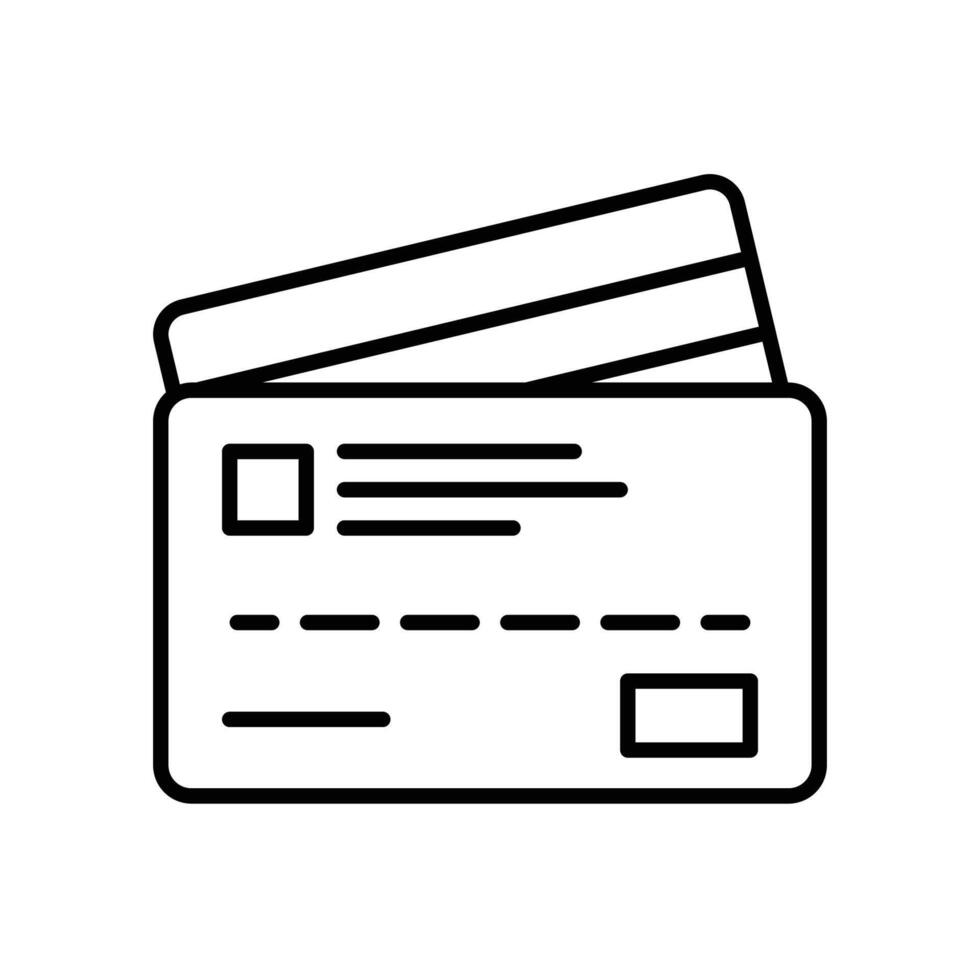 Credit card icon for payment transactions vector