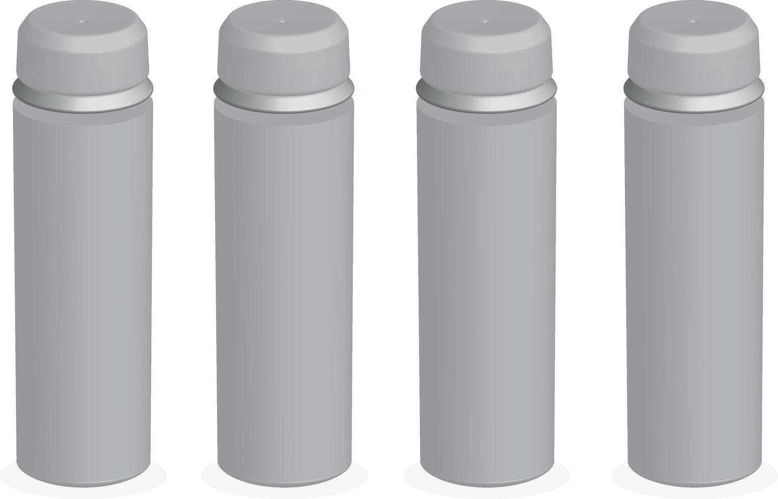 Four gray cylinders on a white background vector