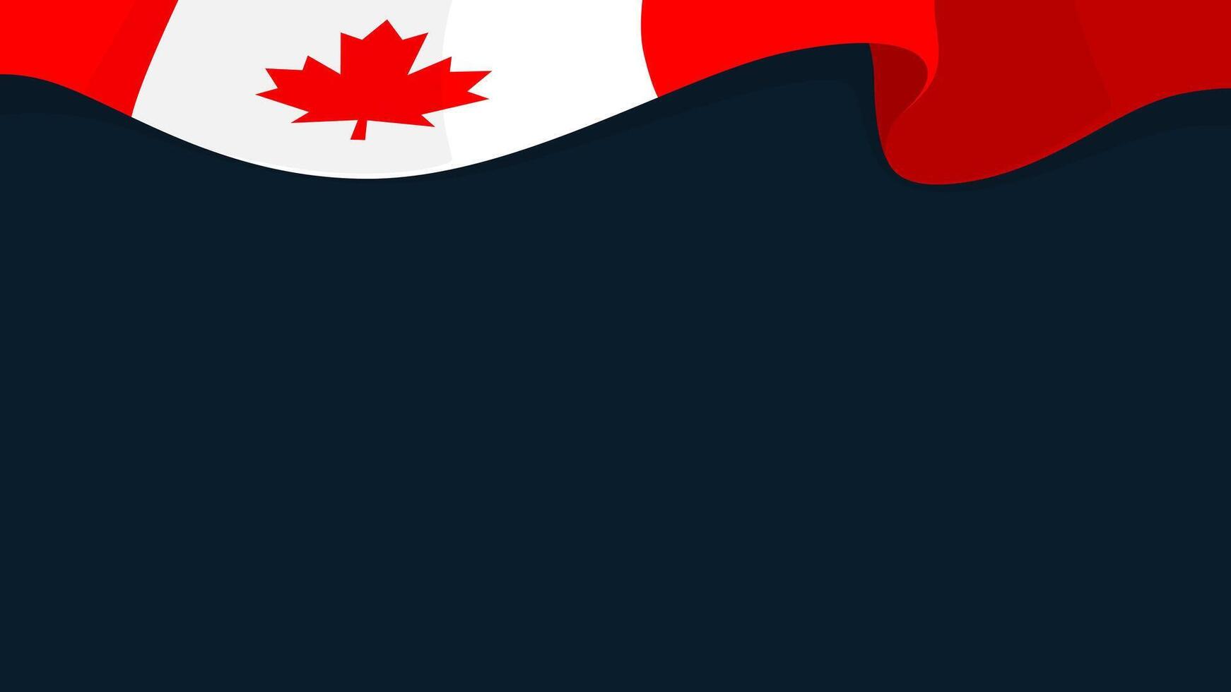 Canada flag background template. Dark copy space background with Canadian flag suitable for events related to Canada vector