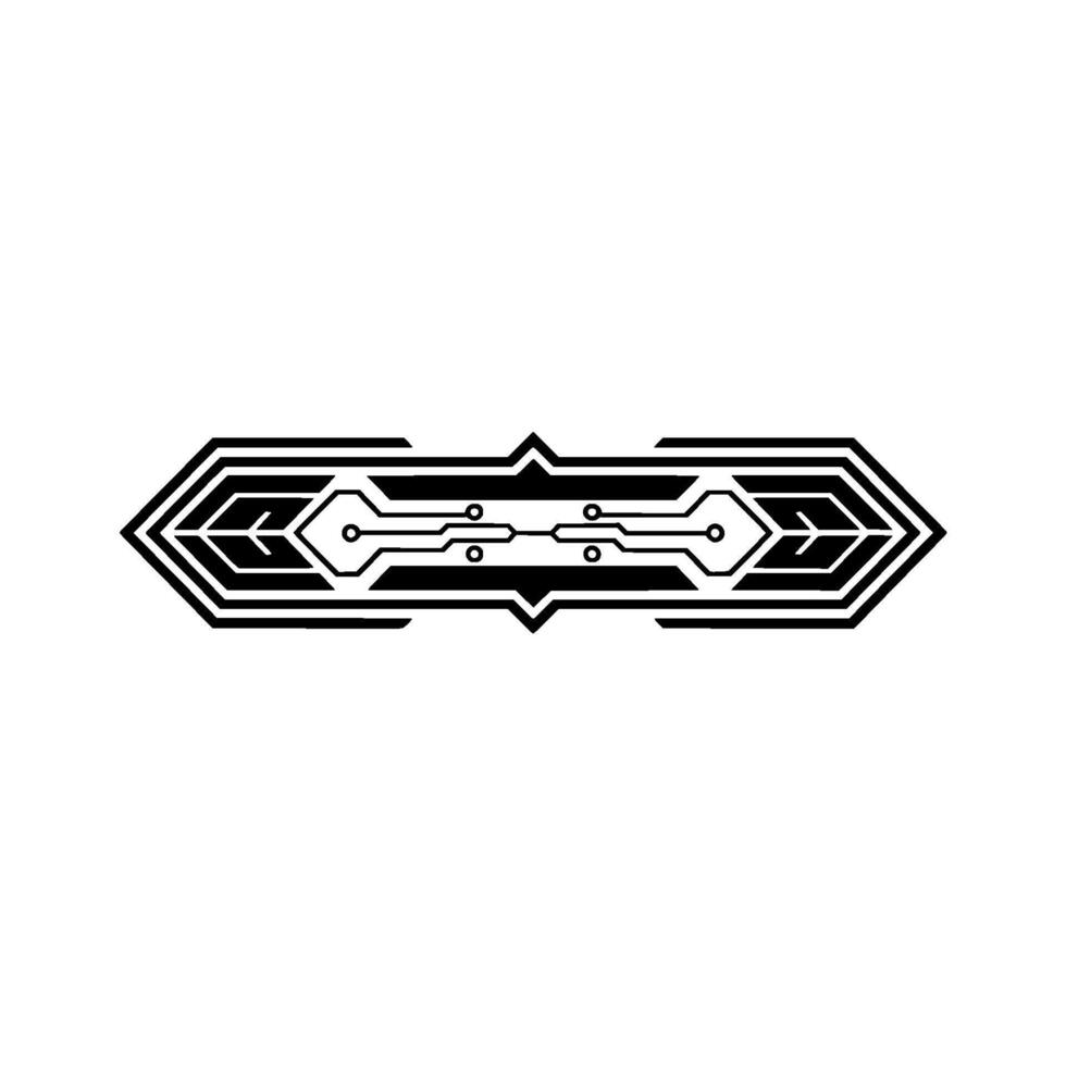 Geometric Circuit Board Tech on White vector