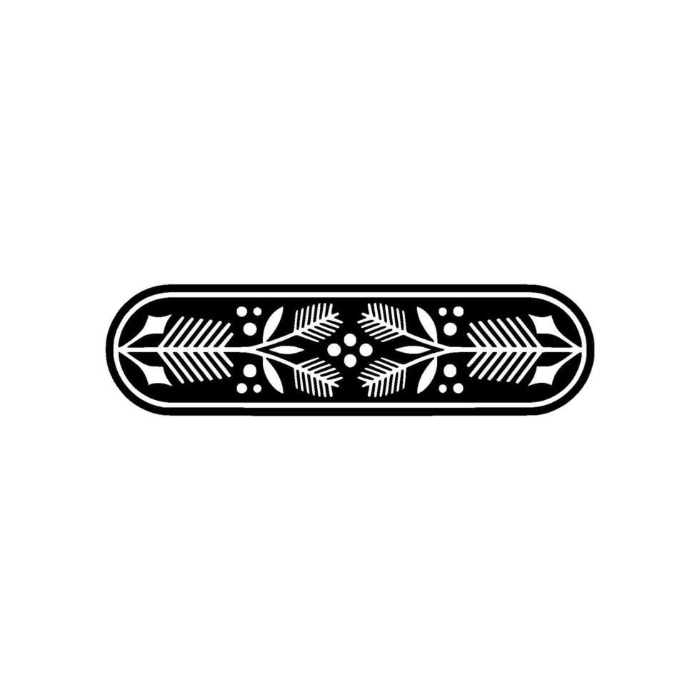 Elegant Black Silver Floral Ornament on White Backdrop vector