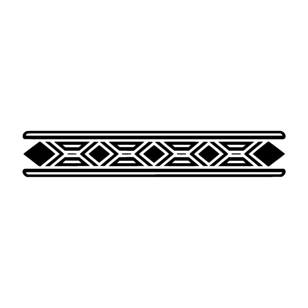 Geometric Black Diamond Border, Modern Ornament on White vector