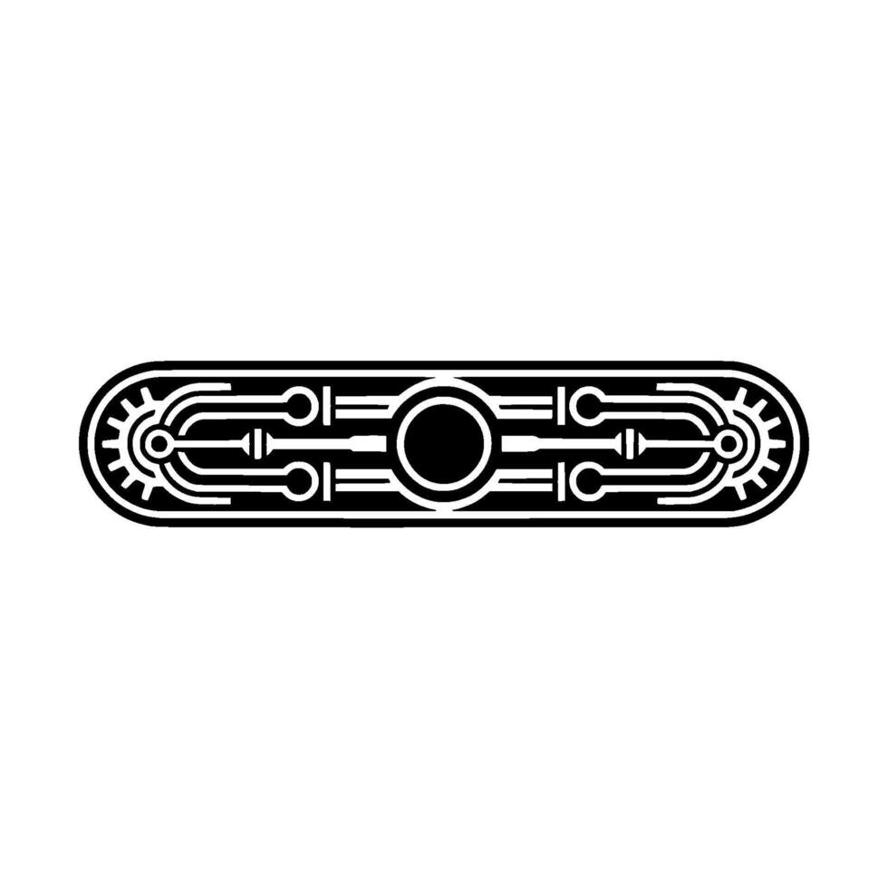 Abstract Tech Geometric, Minimalist Circuitry Element vector