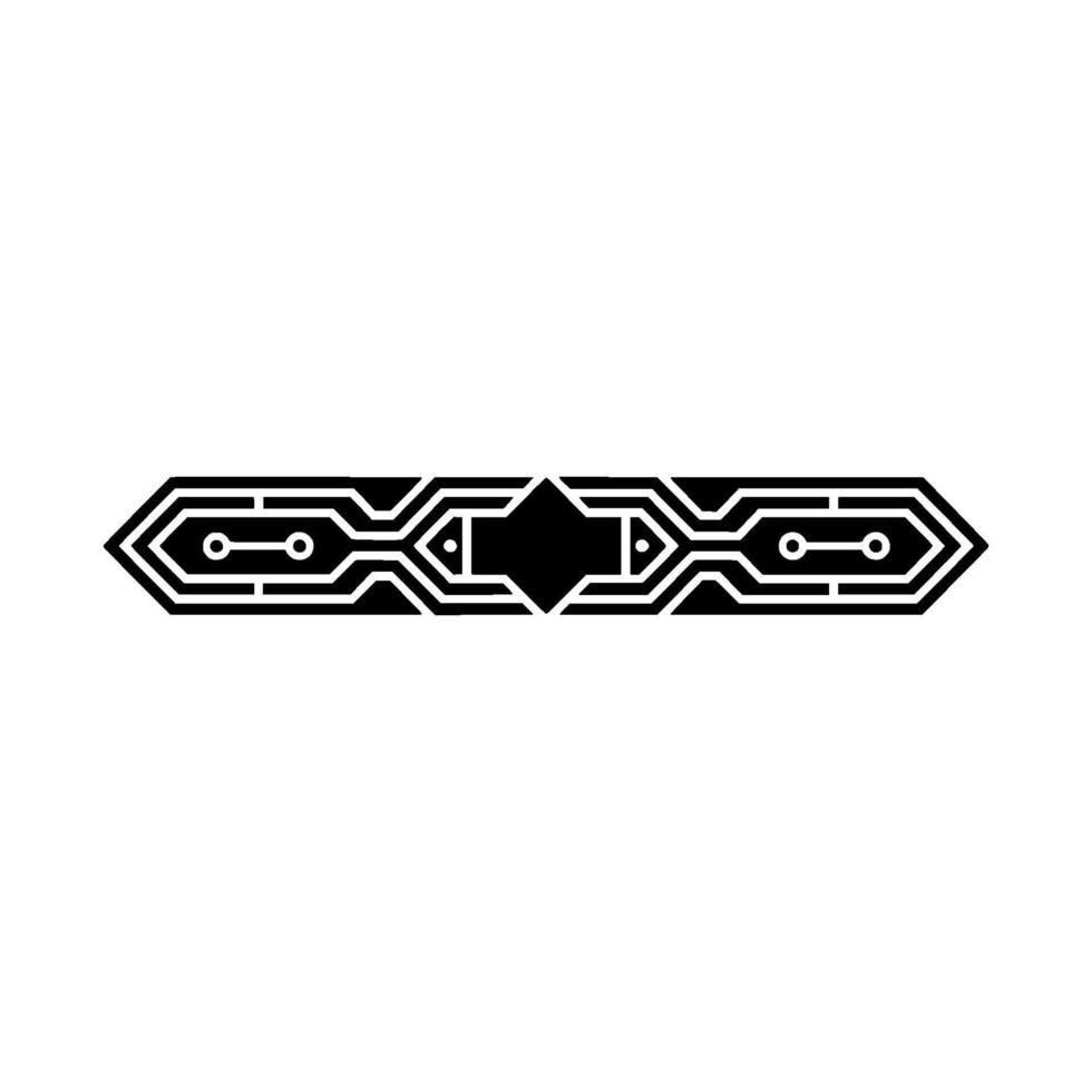 Minimalist Tech Element Geometric Circuit Board Pattern vector
