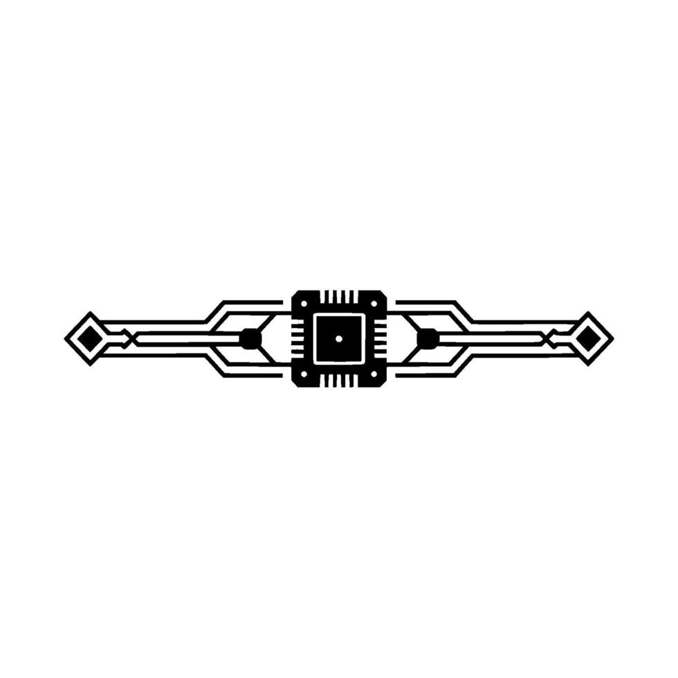 Geometric Circuitry Ornament Modern Tech Element vector