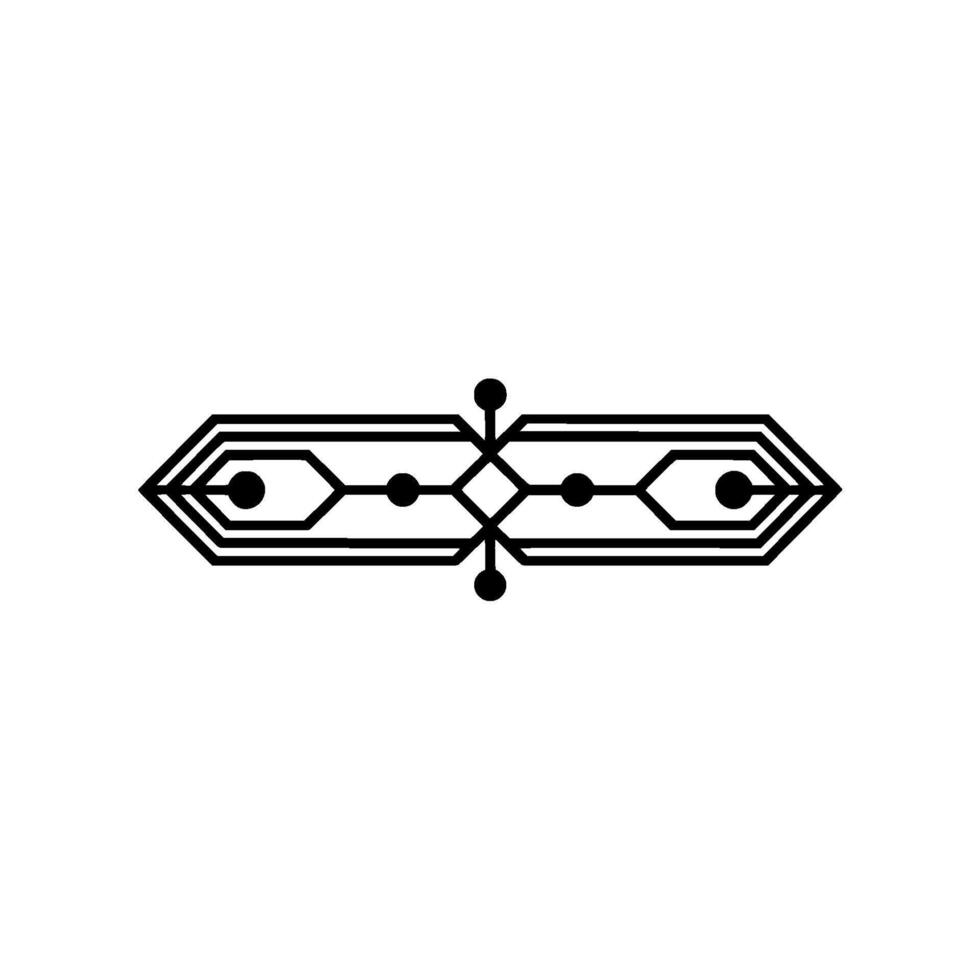 Geometric Symmetry Minimalist Black on White Background vector