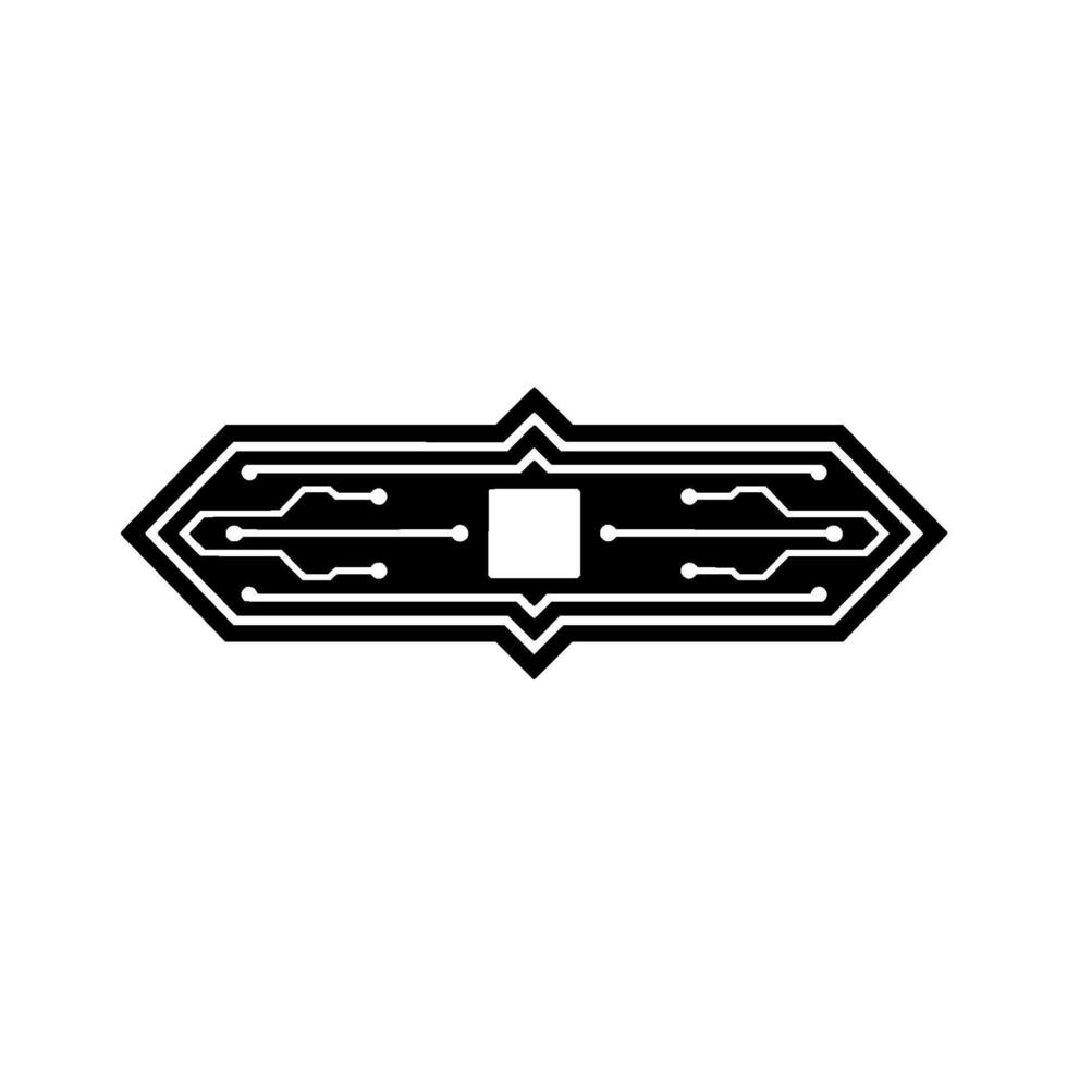 Futuristic Circuit Board Arrow Abstract Technology on White vector