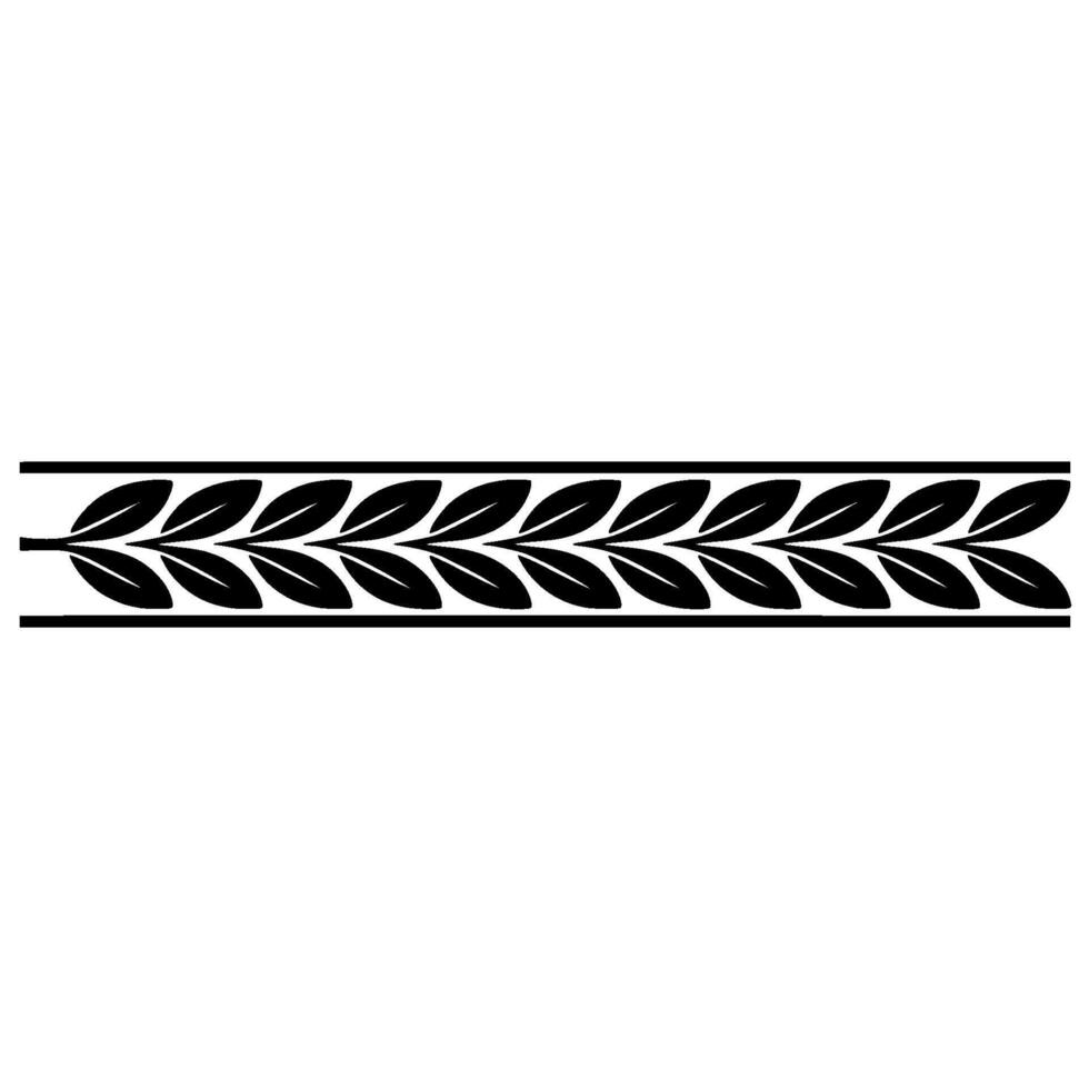 Black Leaf Border on Gradient White Background vector