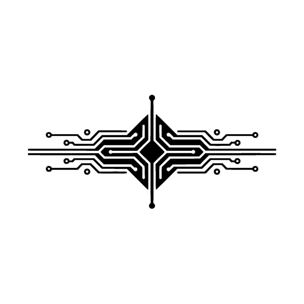 Minimalist Circuit Board Digital Technology Innovation vector