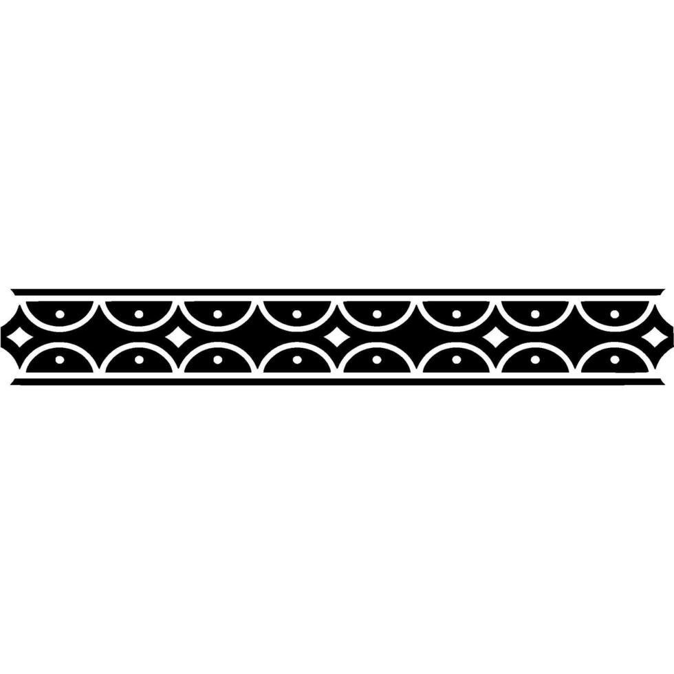 Decorative Black Border Elegant Repeating Pattern vector