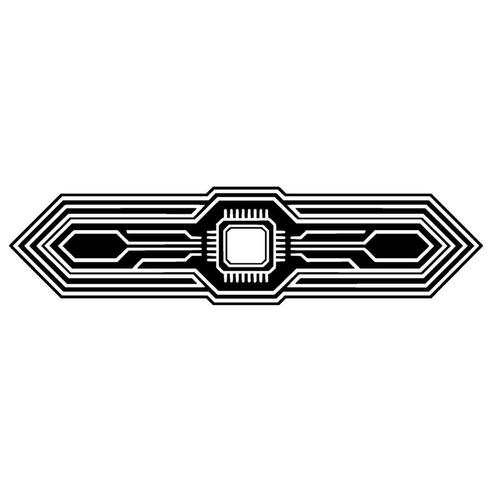 Minimalist Electronic Circuit with Cpu vector