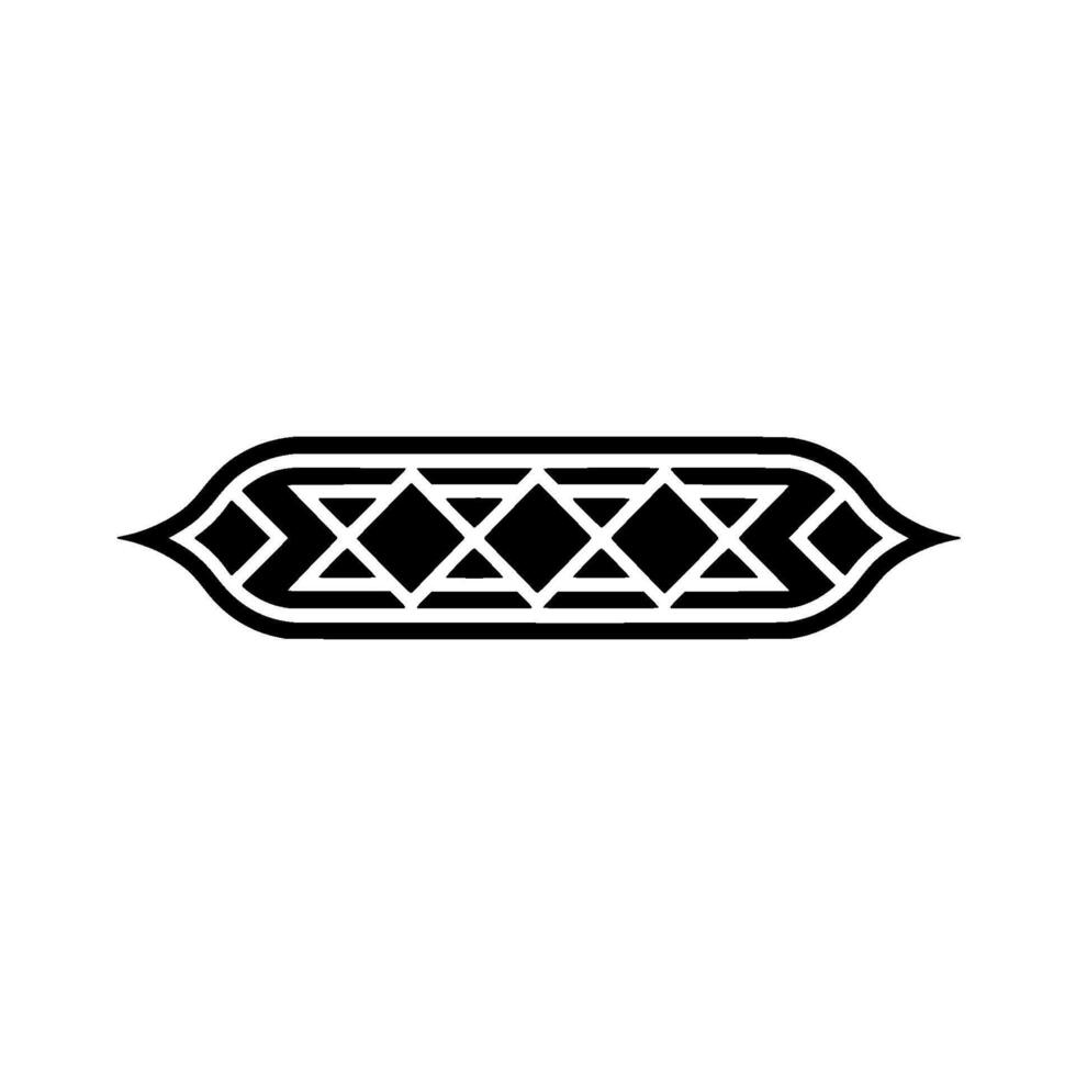 Geometric Ornament Black White Minimalist Element vector