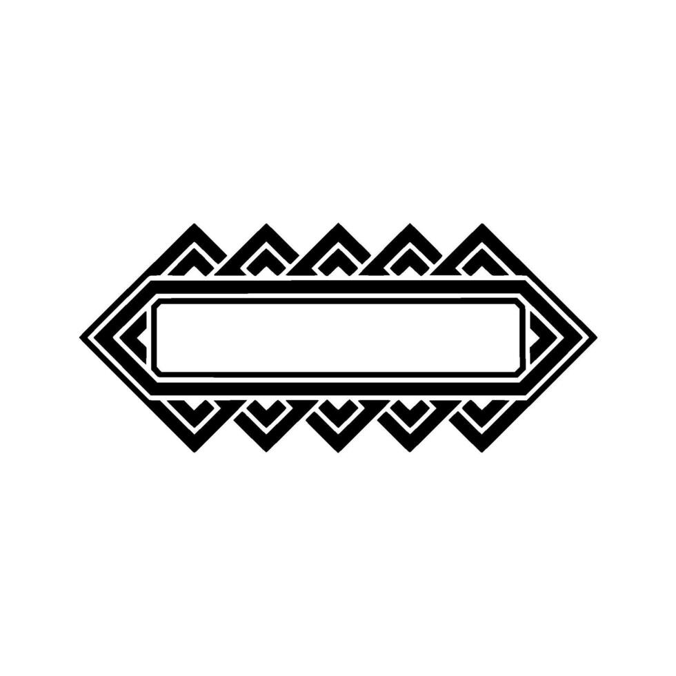 Geometric Arrowhead Frame on Light Background vector