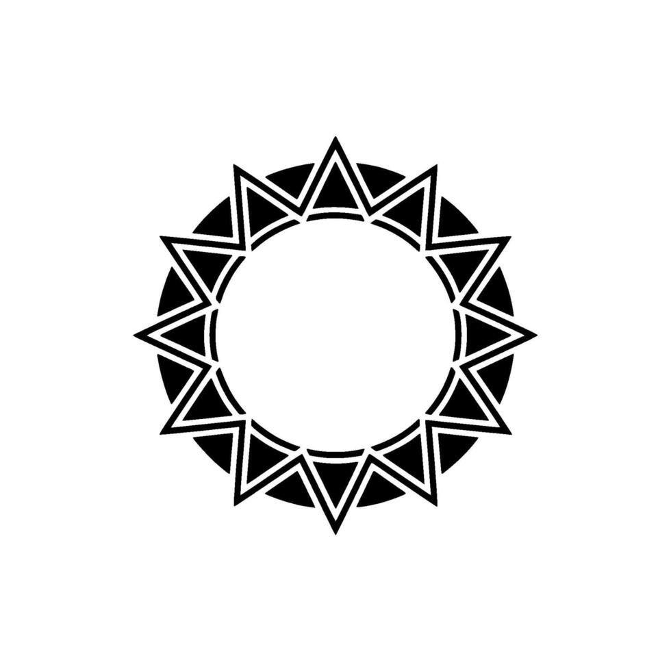 Geometric Sunburst Element in Minimalist Style vector