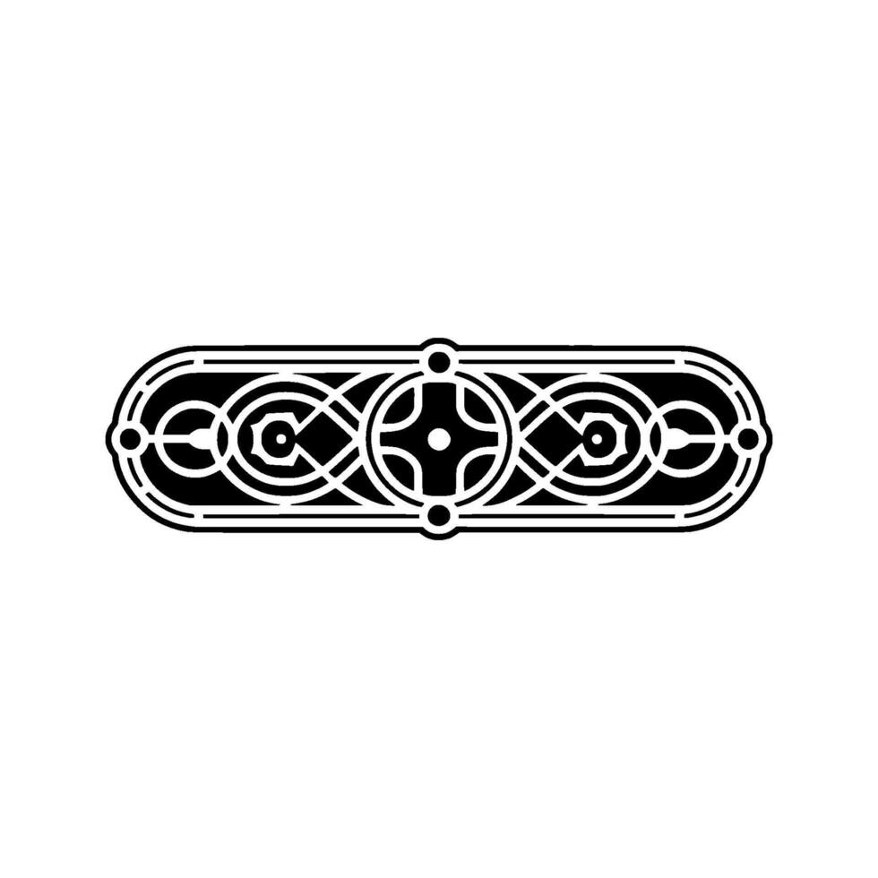 Geometric Celtic Knotwork Ornament on White Background vector
