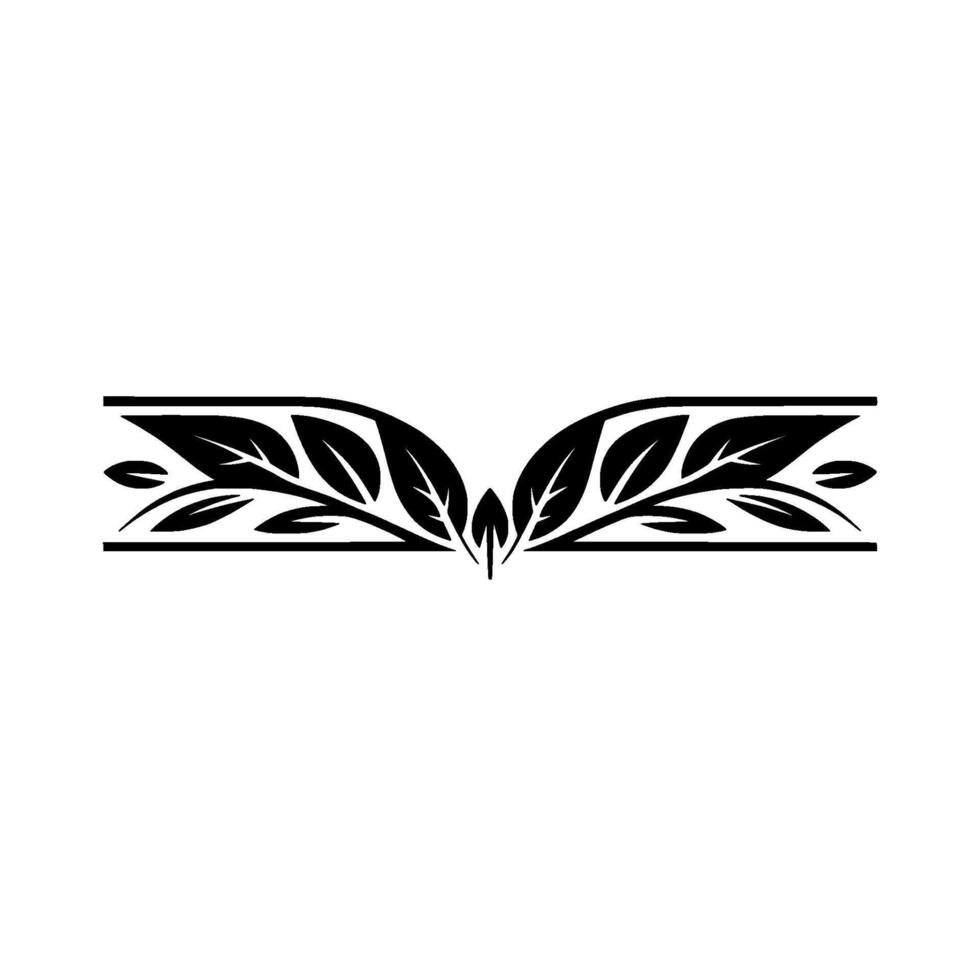 Elegant Leafy Border Element For Invitations Logos vector