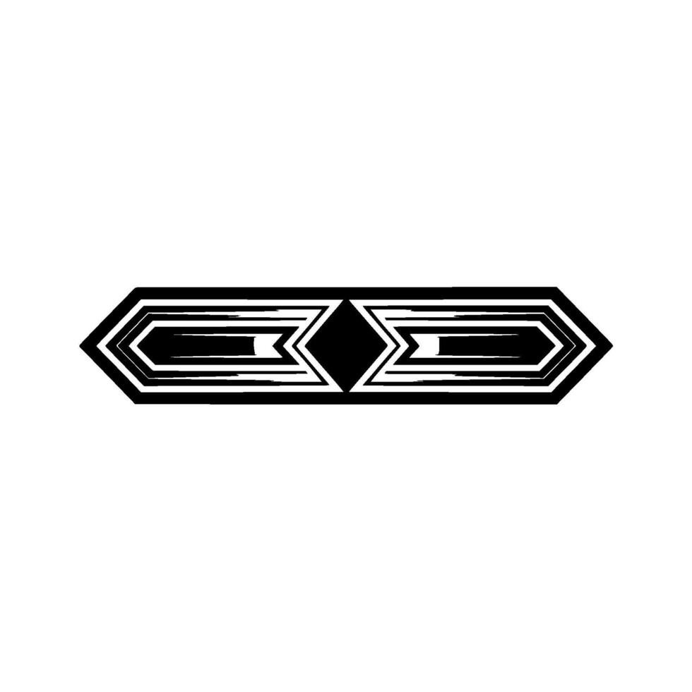 Geometric Art Deco Element Black and White Modern vector