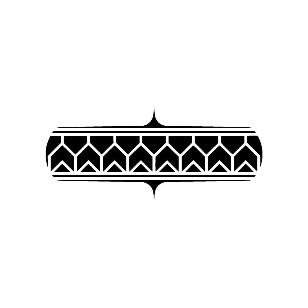 Minimalist Geometric Ornament Black and White Abstract Decorative Element vector