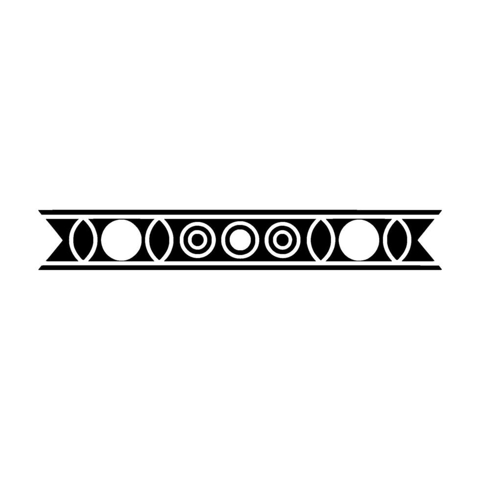 Minimalist Geometric Border Black and White Decoration vector