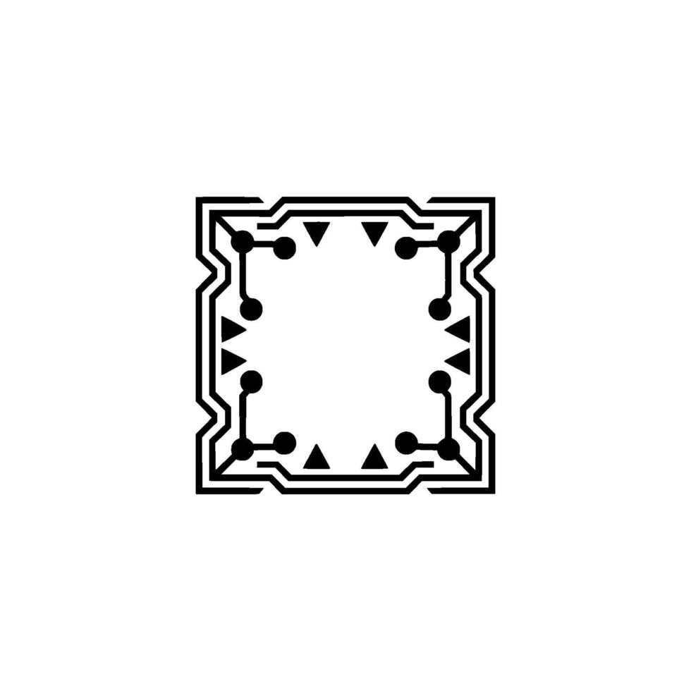 Geometric Tech , Minimalist Black White vector