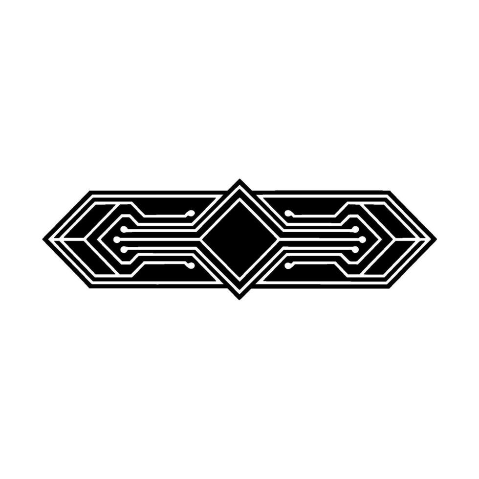 Abstract Circuit Board Element in Retro Style vector