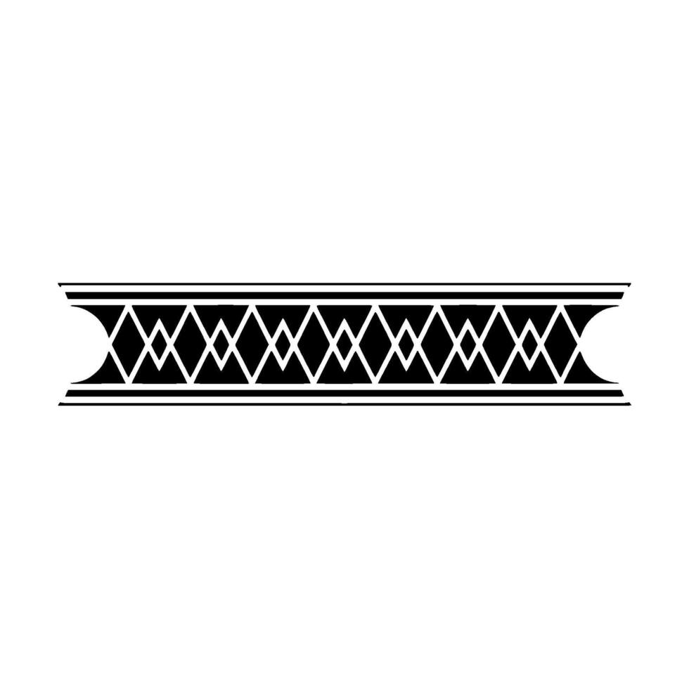Geometric Diamond Patterned Decorative Border, Illustration vector