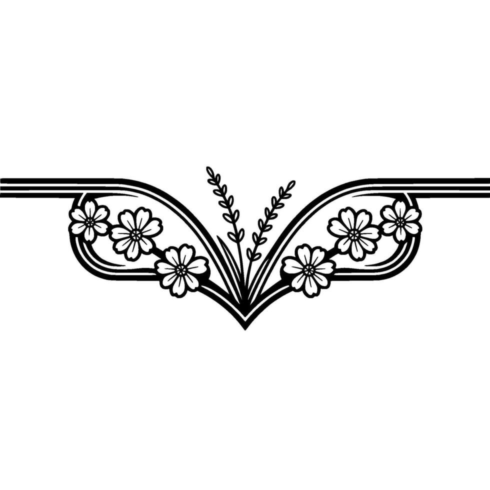Minimalist Floral with Lavender Accent Elegant Illustration vector