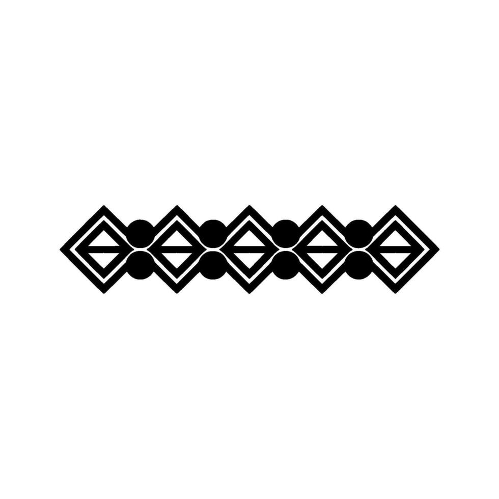 Geometric Black Border Pattern on White, Modern Element vector