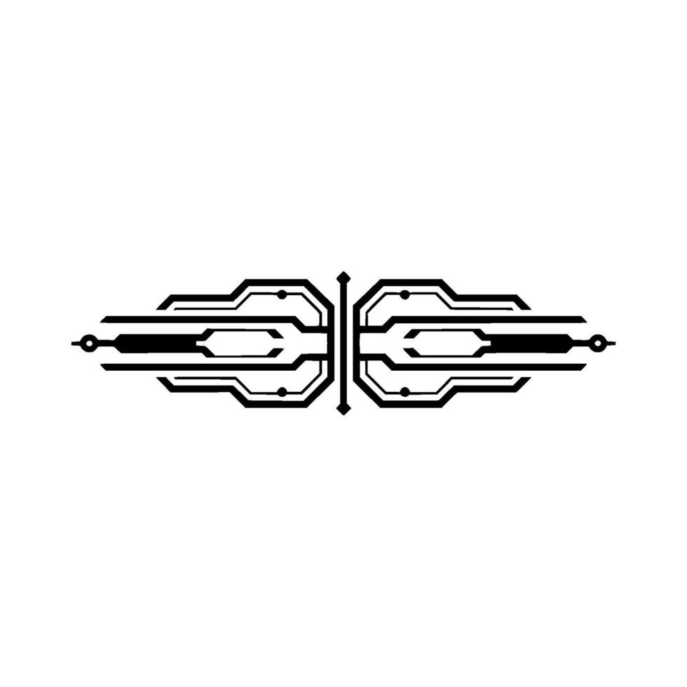 Futuristic Circuit Element Symmetry Minimalism vector
