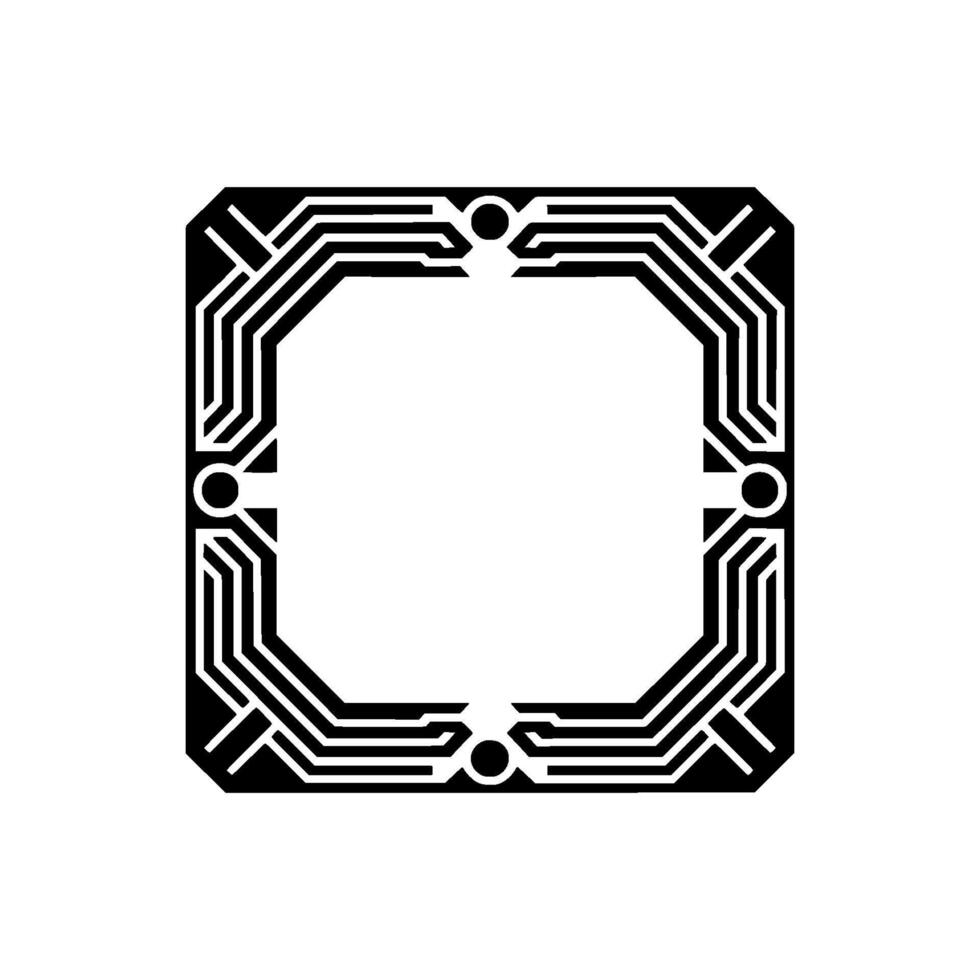 Abstract Circuit Board Frame, Modern Tech vector