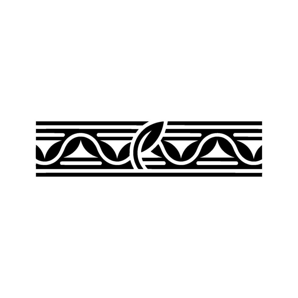 Minimalist Decorative Border with Leaves, Illustration vector