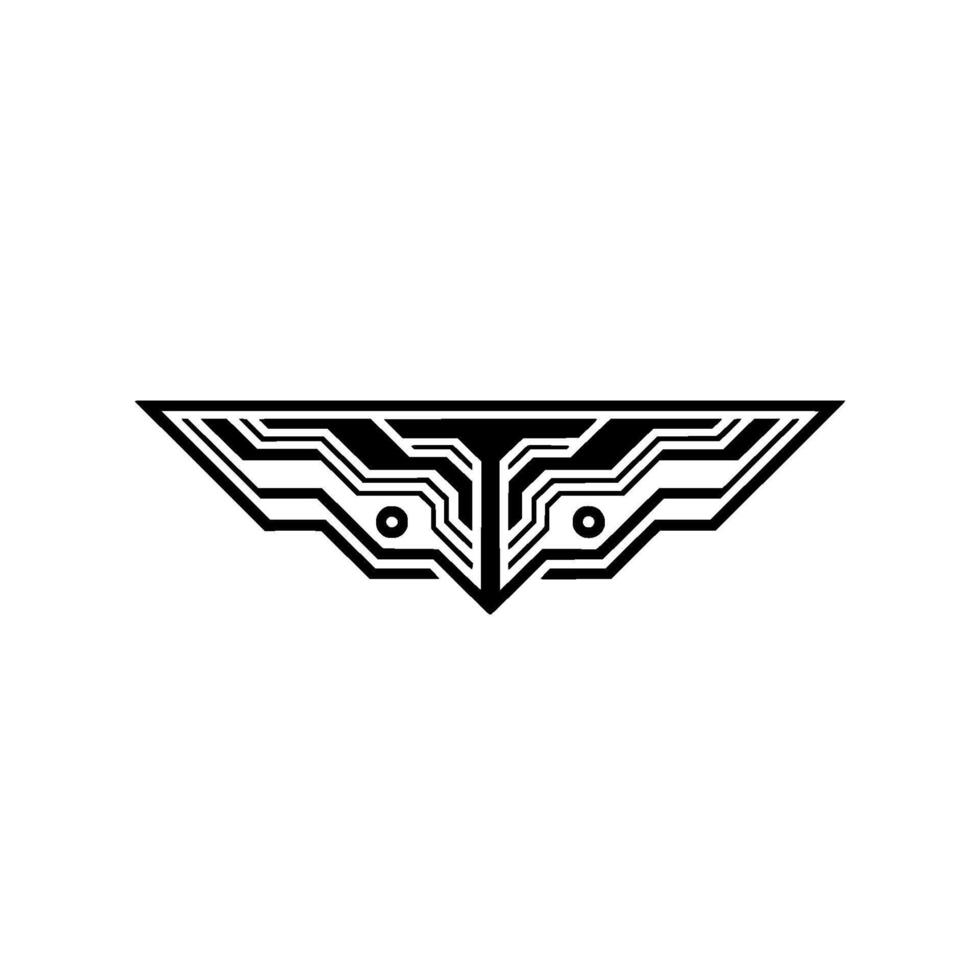 Tech Circuitry Butterfly Abstract , Minimalist, vector