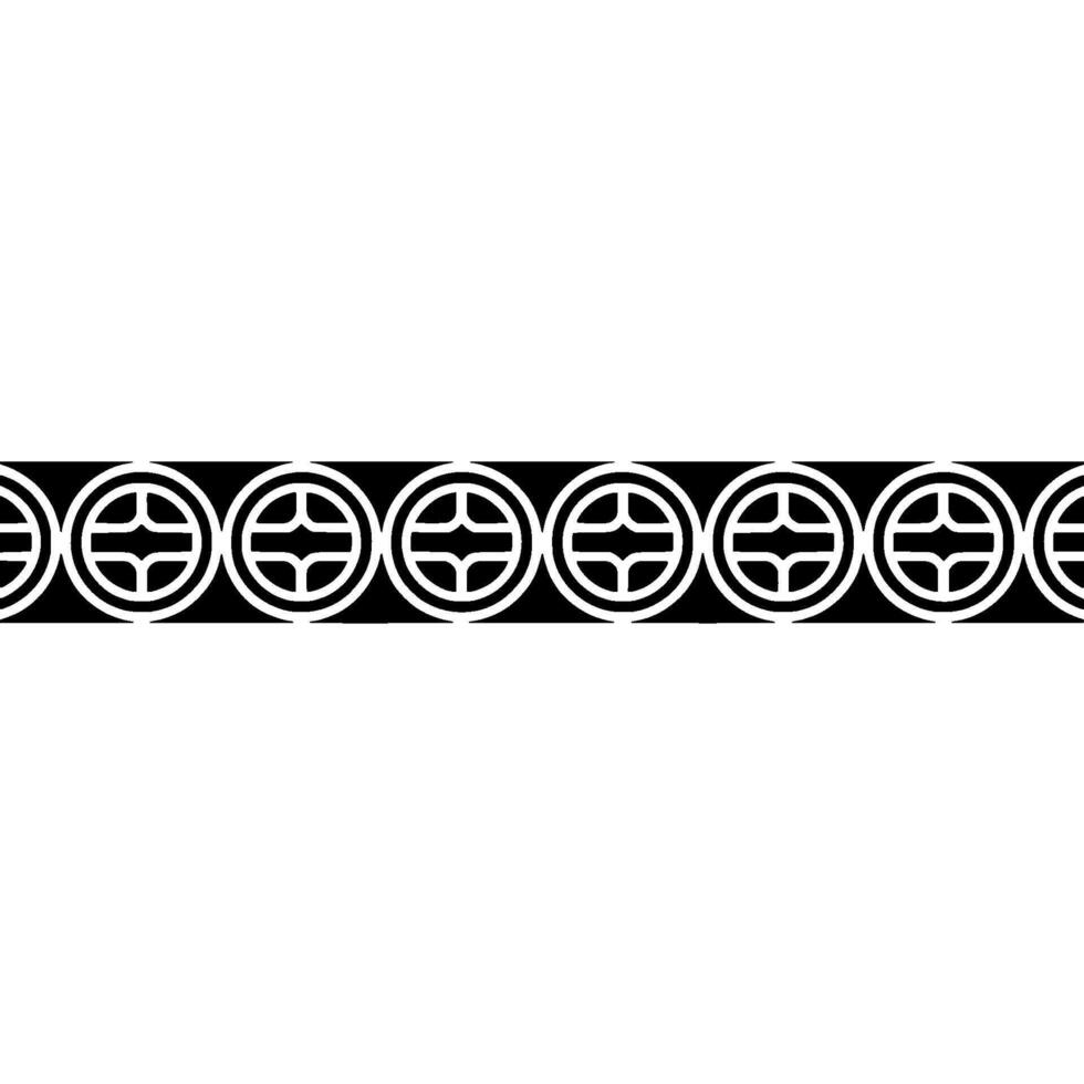 Geometric Circle Pattern Border on White, Element vector