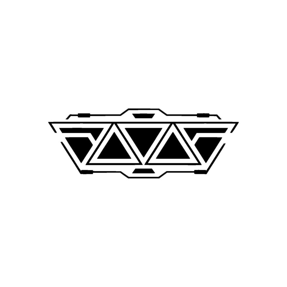 Futuristic Geometric with Glowing Elements on White Background vector