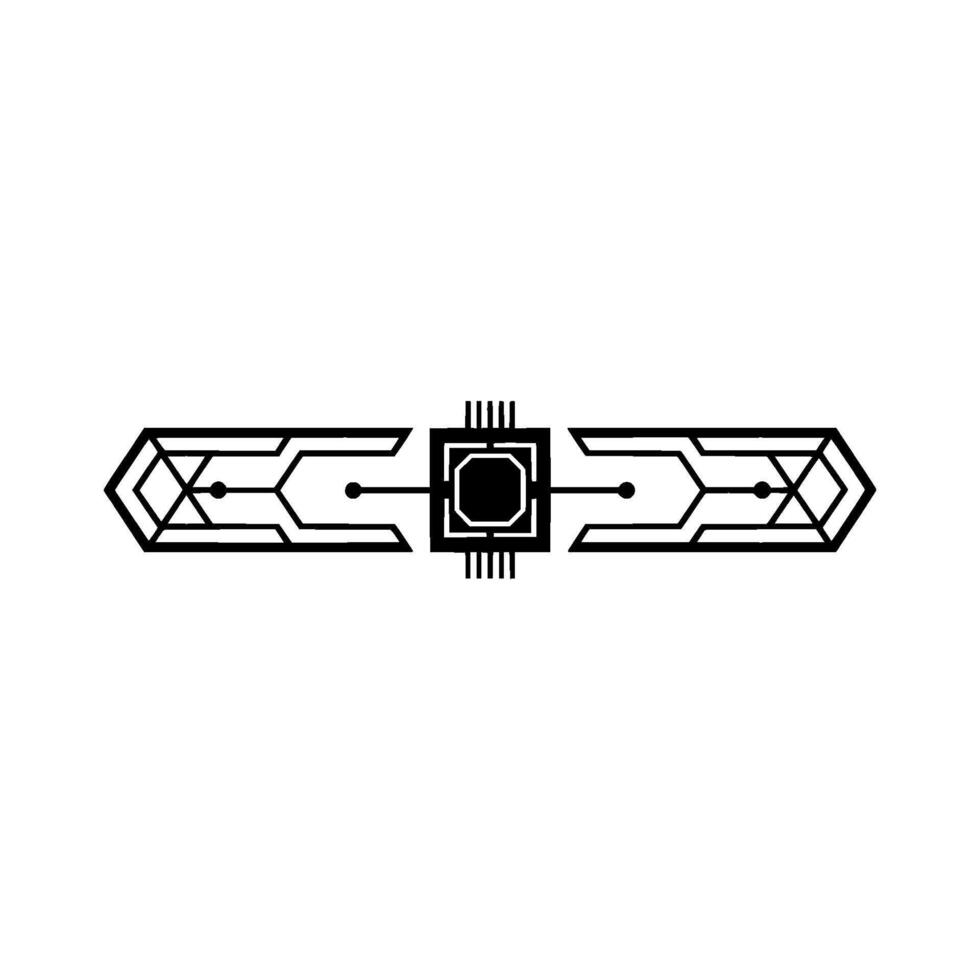 Geometric Tech Abstract Circuit Element vector
