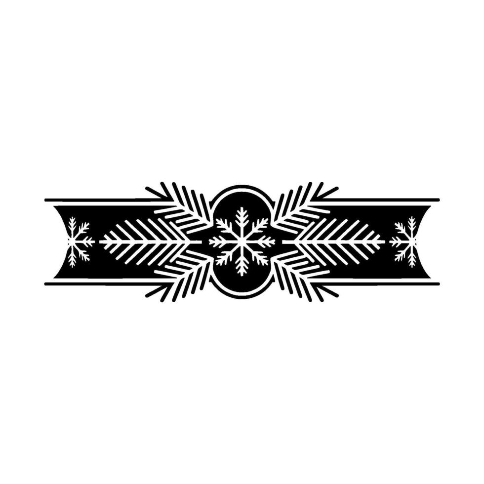 Elegant Minimalist Christmas Banner with Snowflakes Fir Branches vector