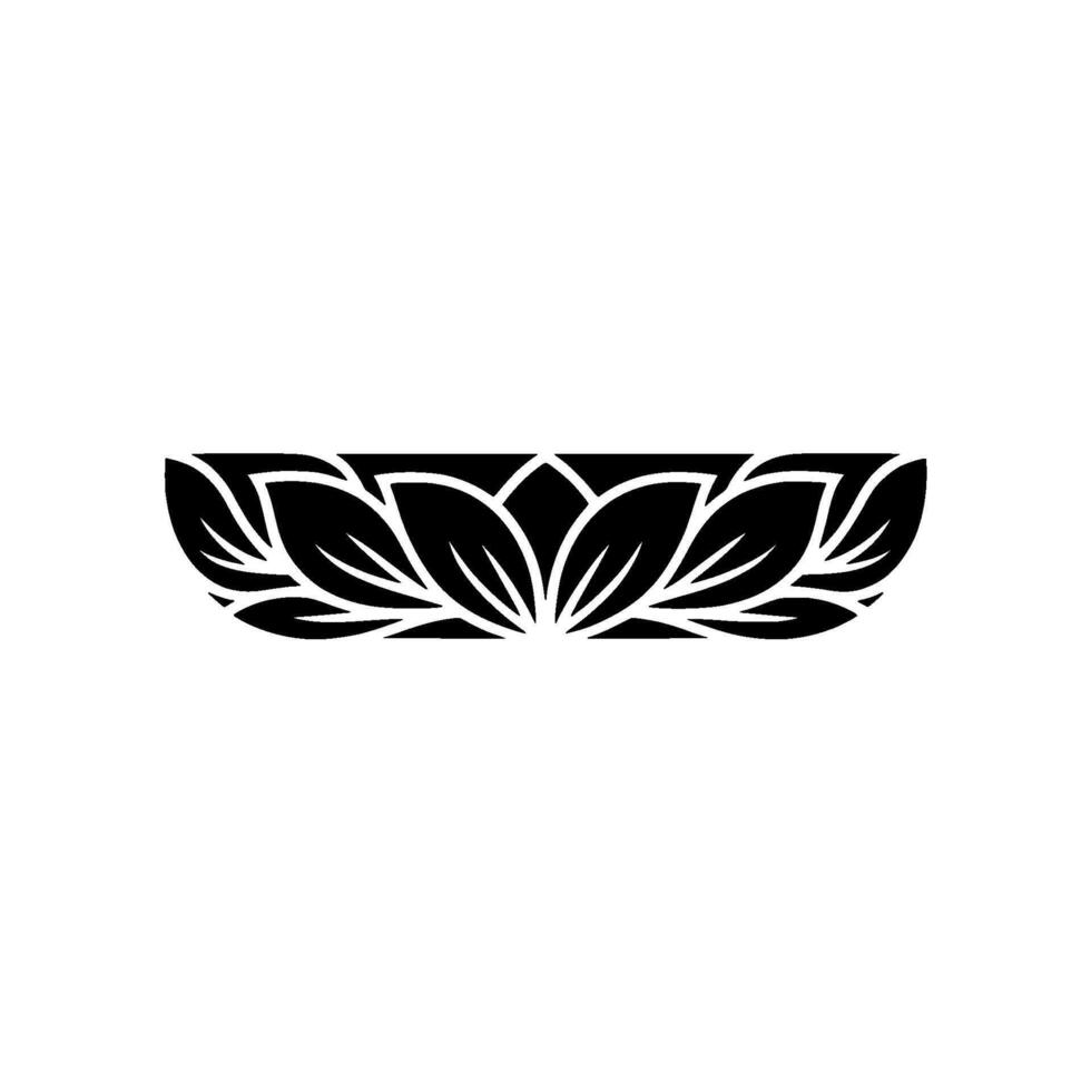Black Floral Border, Minimalist , Modern Decor, Illustration vector