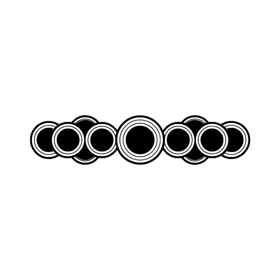 Minimalist Abstract Circles Black and White Geometric vector