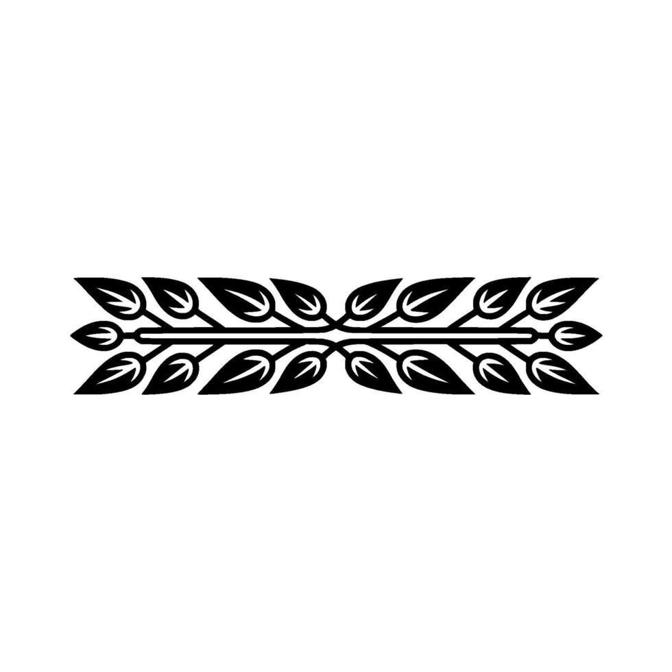 Elegant Leafy Border Illustration Decorative Element vector