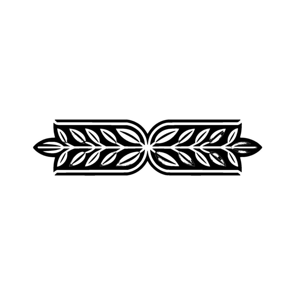 Geometric Floral Border Black, White, and Gray Pattern on White vector