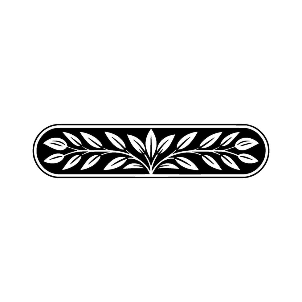 Elegant Botanical Scroll Minimalist Black and White vector