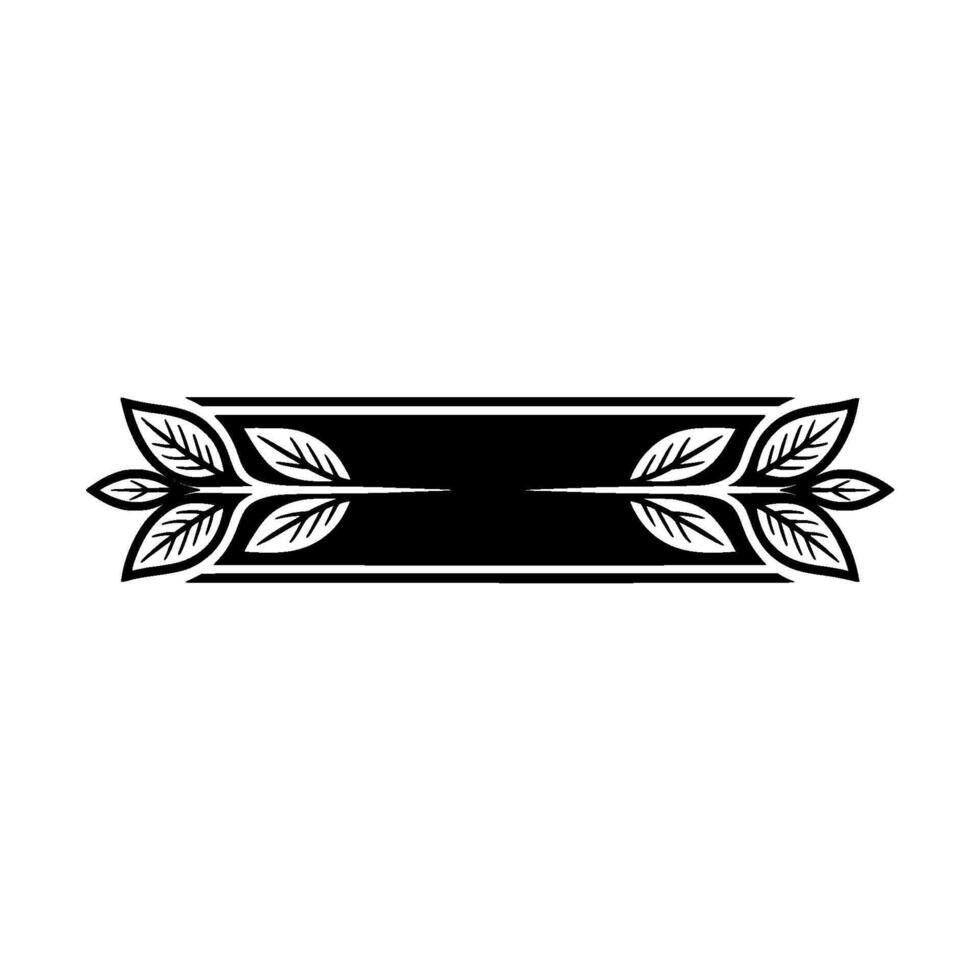 Elegant Black Leafy Banner on Light Gray Background vector