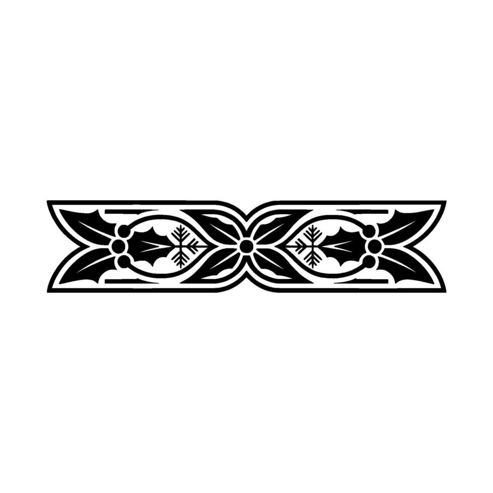 Elegant Christmas Border , Ornament in Black vector